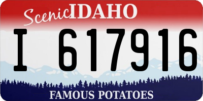 ID license plate I617916