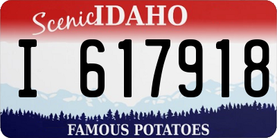 ID license plate I617918
