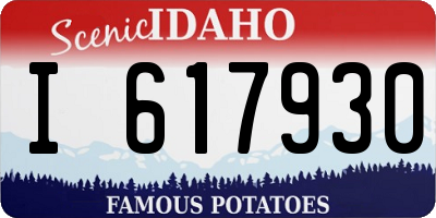 ID license plate I617930