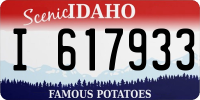 ID license plate I617933