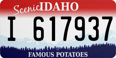 ID license plate I617937