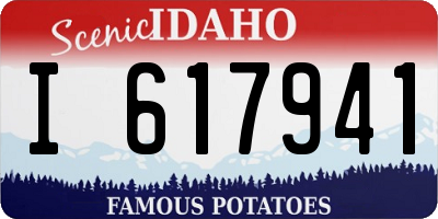 ID license plate I617941