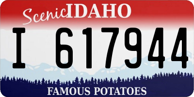 ID license plate I617944