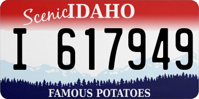 ID license plate I617949