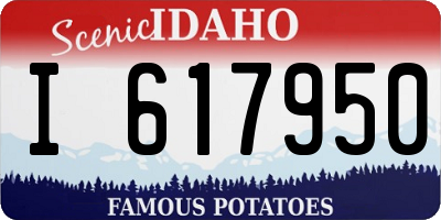 ID license plate I617950