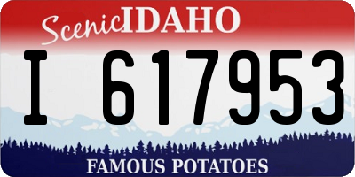 ID license plate I617953