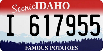 ID license plate I617955