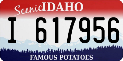 ID license plate I617956