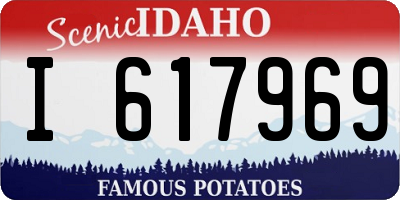 ID license plate I617969