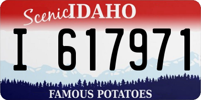 ID license plate I617971