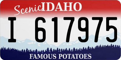 ID license plate I617975
