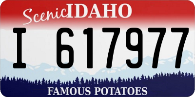 ID license plate I617977
