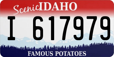 ID license plate I617979