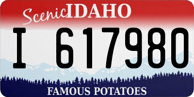 ID license plate I617980
