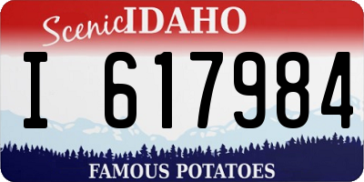ID license plate I617984