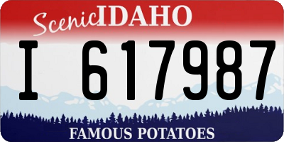 ID license plate I617987