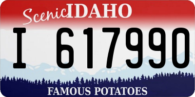 ID license plate I617990