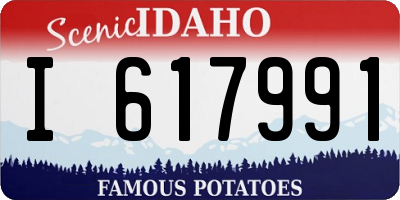 ID license plate I617991