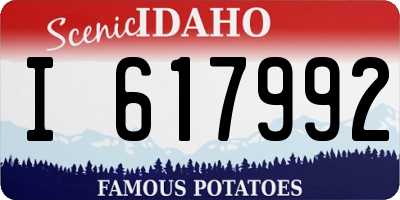 ID license plate I617992