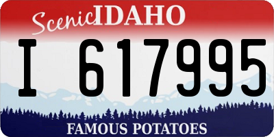 ID license plate I617995