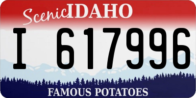 ID license plate I617996