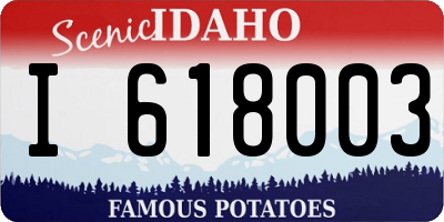 ID license plate I618003