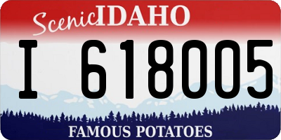 ID license plate I618005