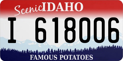 ID license plate I618006