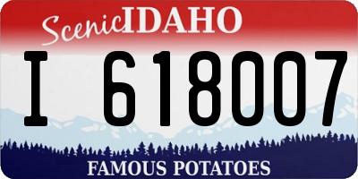 ID license plate I618007
