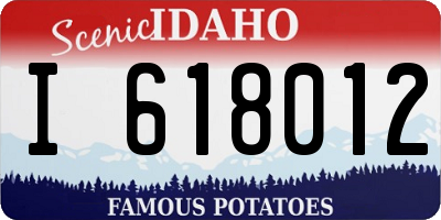ID license plate I618012
