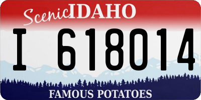 ID license plate I618014