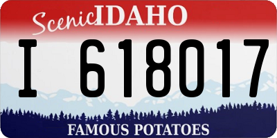 ID license plate I618017