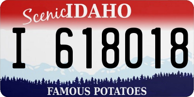ID license plate I618018