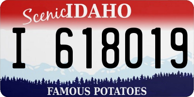 ID license plate I618019
