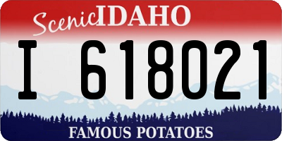 ID license plate I618021