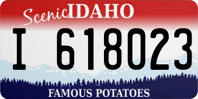 ID license plate I618023