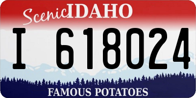 ID license plate I618024