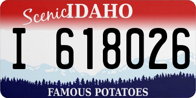 ID license plate I618026