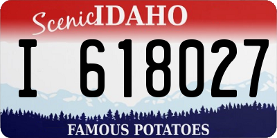 ID license plate I618027