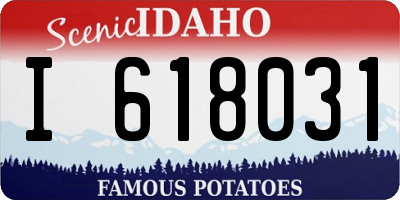 ID license plate I618031
