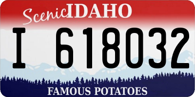 ID license plate I618032