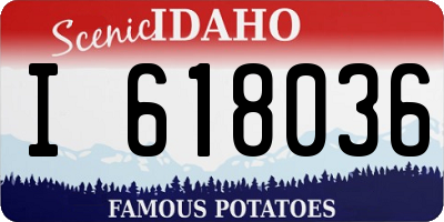 ID license plate I618036