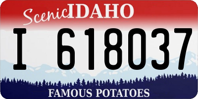 ID license plate I618037