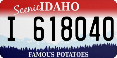 ID license plate I618040