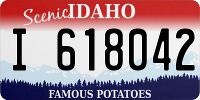 ID license plate I618042