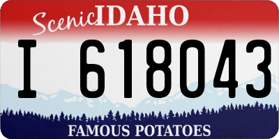 ID license plate I618043