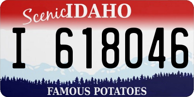 ID license plate I618046