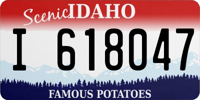 ID license plate I618047