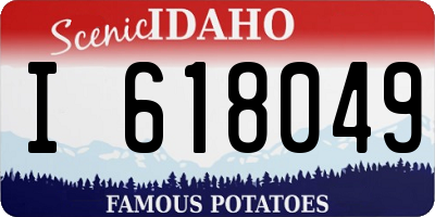 ID license plate I618049