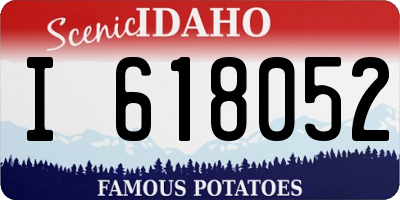 ID license plate I618052